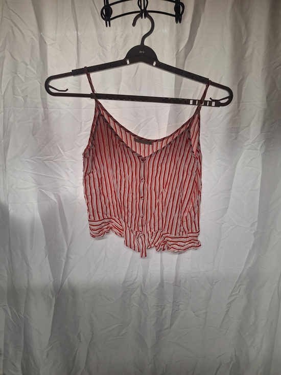 Active USA Tops - Women’s Red and White Striped Cami Top